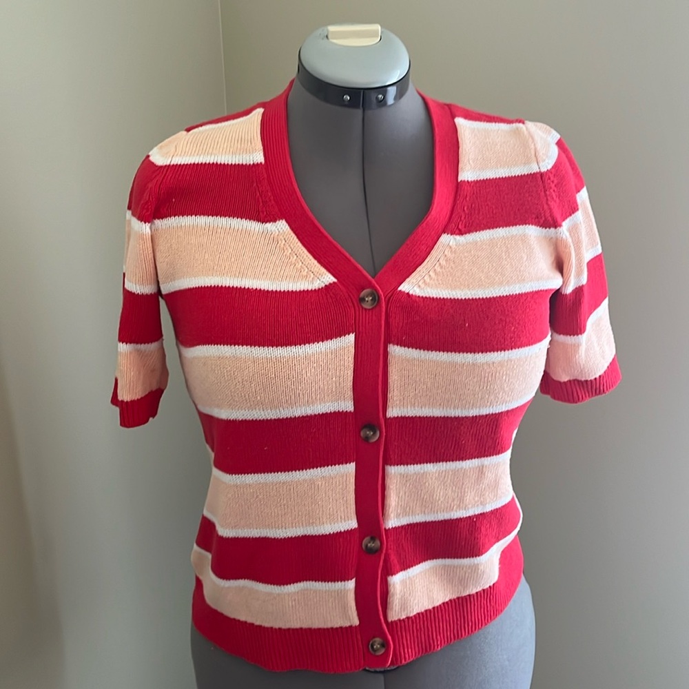 Women’s cardigan sweater.